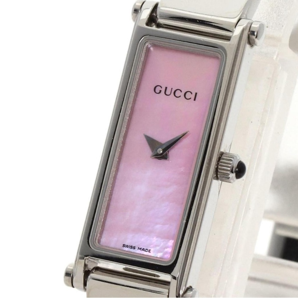 🎀Gucci watch pink🩷gucci watch silver gucci watch slim vintage bracelet watch - Picture 3 of 17